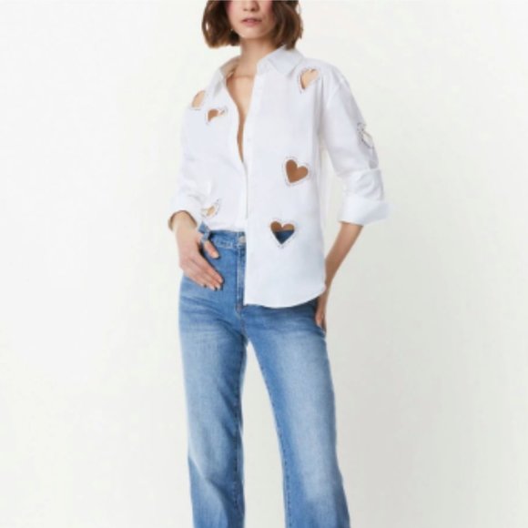 Alice + Olivia | Finely cut-out heart shirt - Picture 4 of 12
